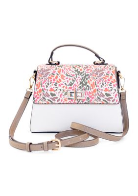 Kim Rogers Abstract Printed Medium Top Handle Bag
