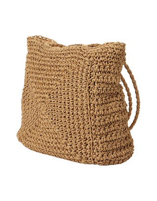Kim Rogers® Crochet Straw Tote with Tassel