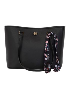 Saffiano Tote with Scarf