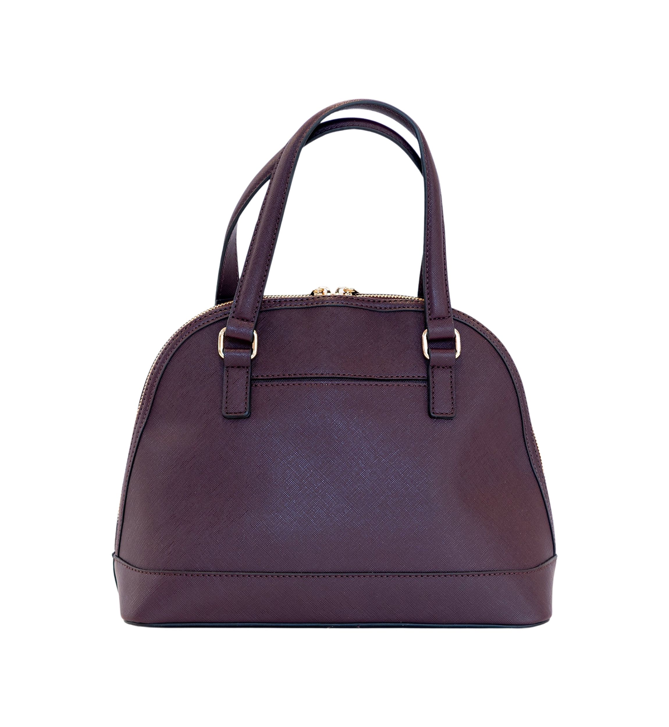 Saffiano Dome Satchel with Rose Printed Scarf