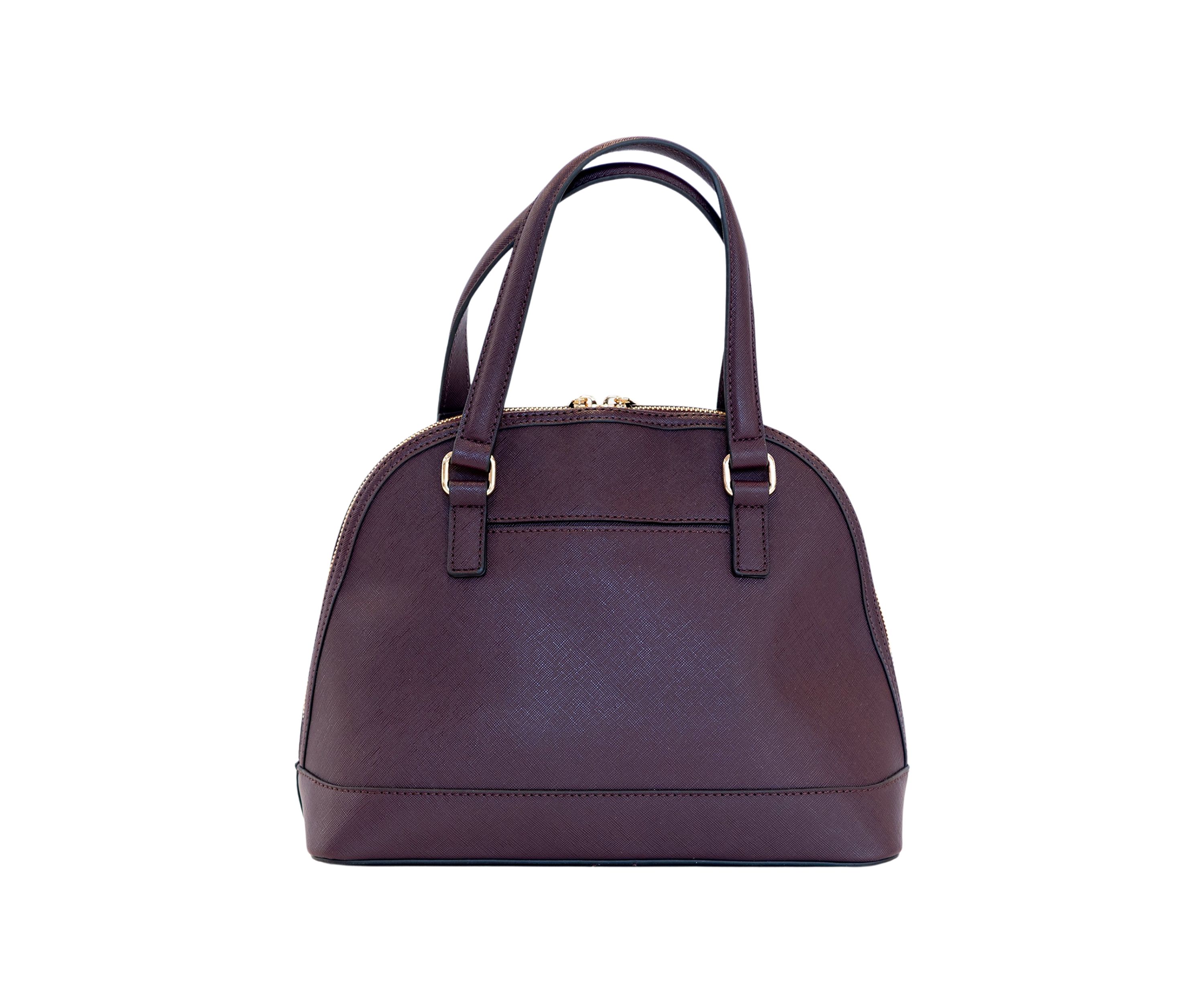 Saffiano Dome Satchel with Rose Printed Scarf