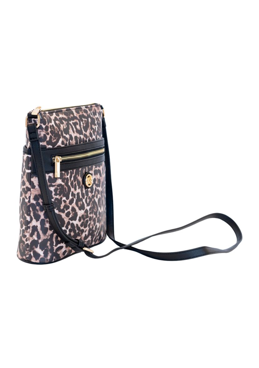  Saffiano Leopard Crossbody 