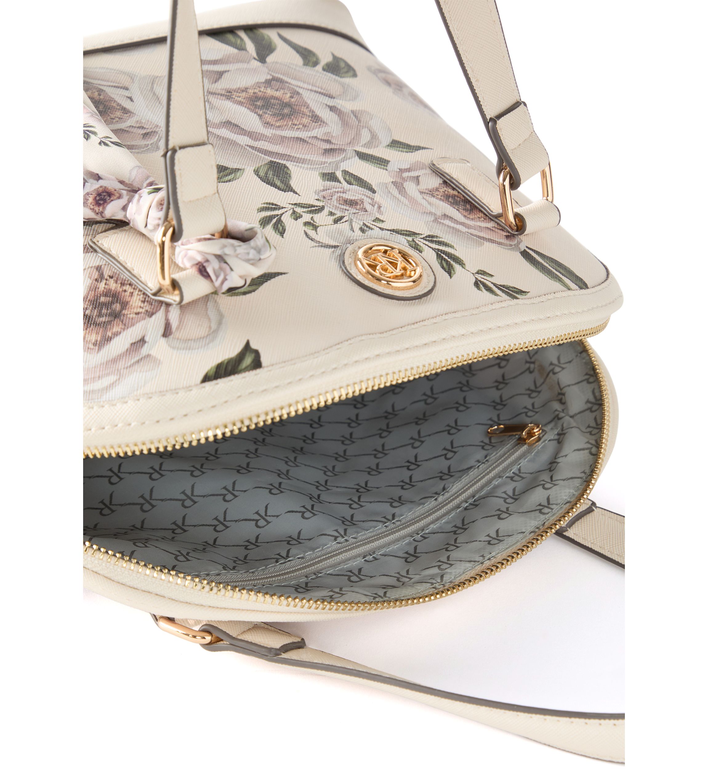 Saffiano Floral Lace Dome Satchel
