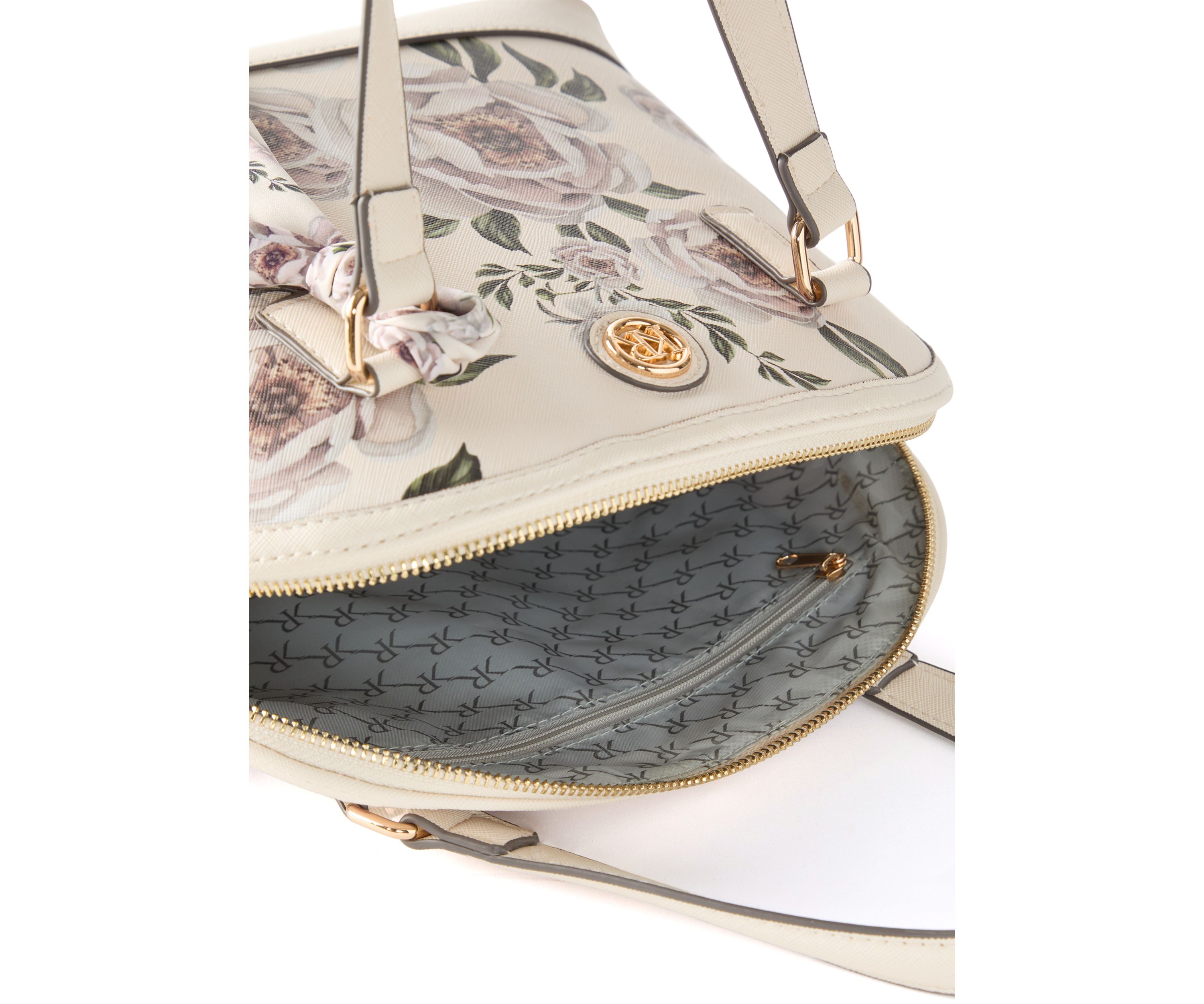 Saffiano Floral Lace Dome Satchel