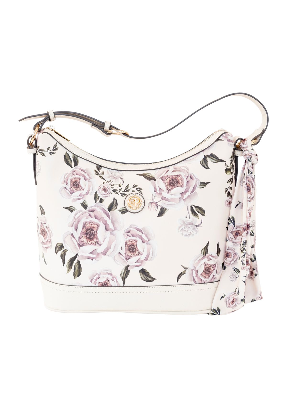 Saffiano Floral Lace Hobo Bag