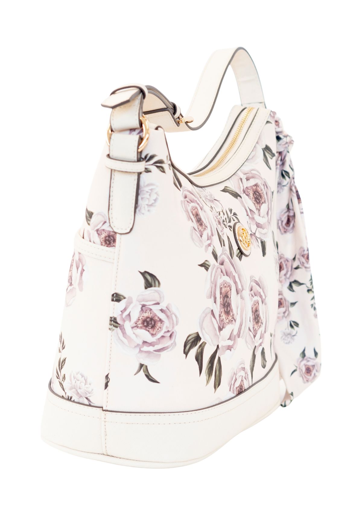 Saffiano Floral Lace Hobo Bag