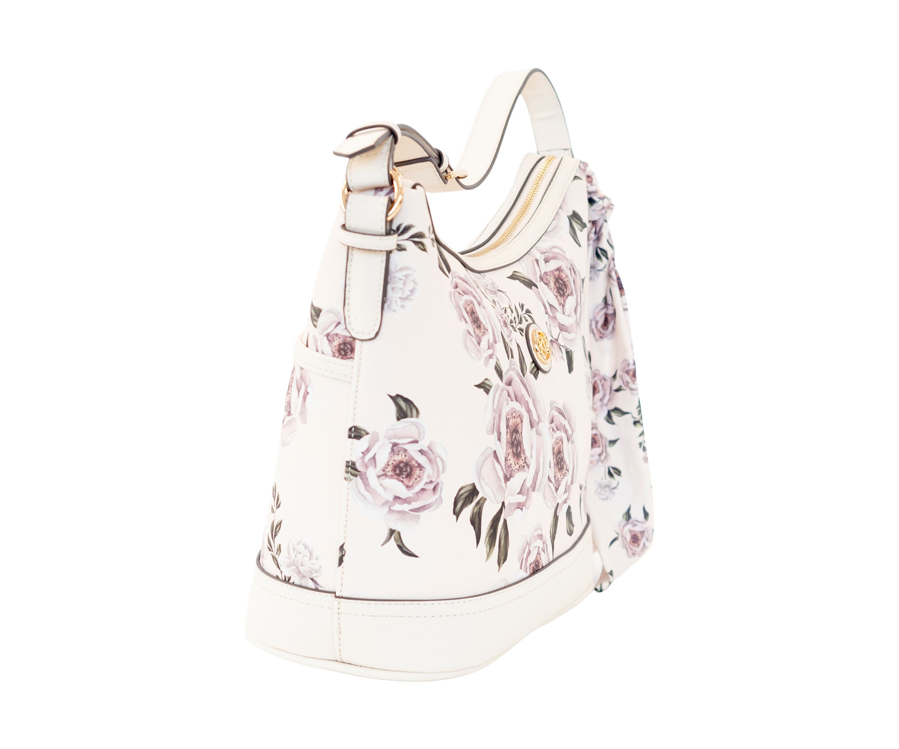 Saffiano Floral Lace Hobo Bag