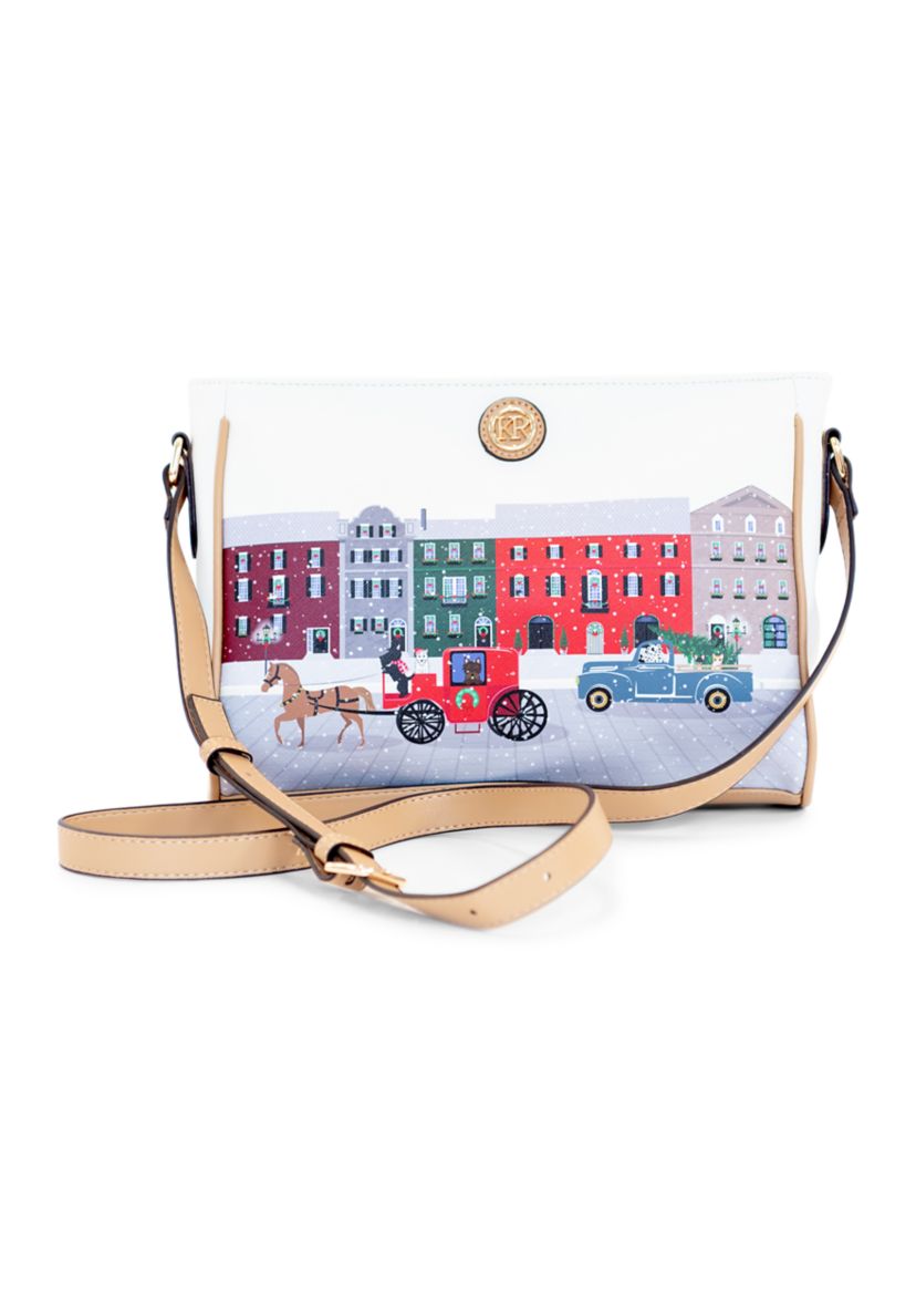   Christmas Motif Saffiano Crossbody 