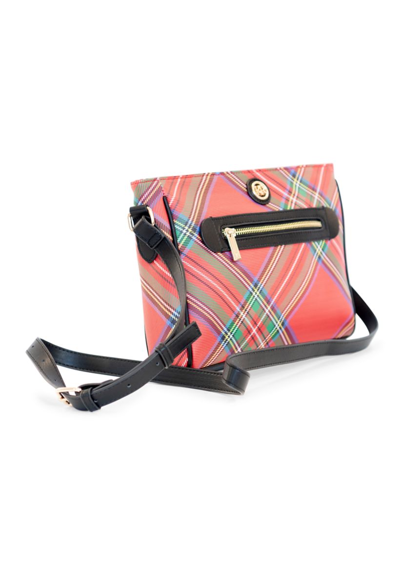 Holiday Plaid Saffiano Crossbody 