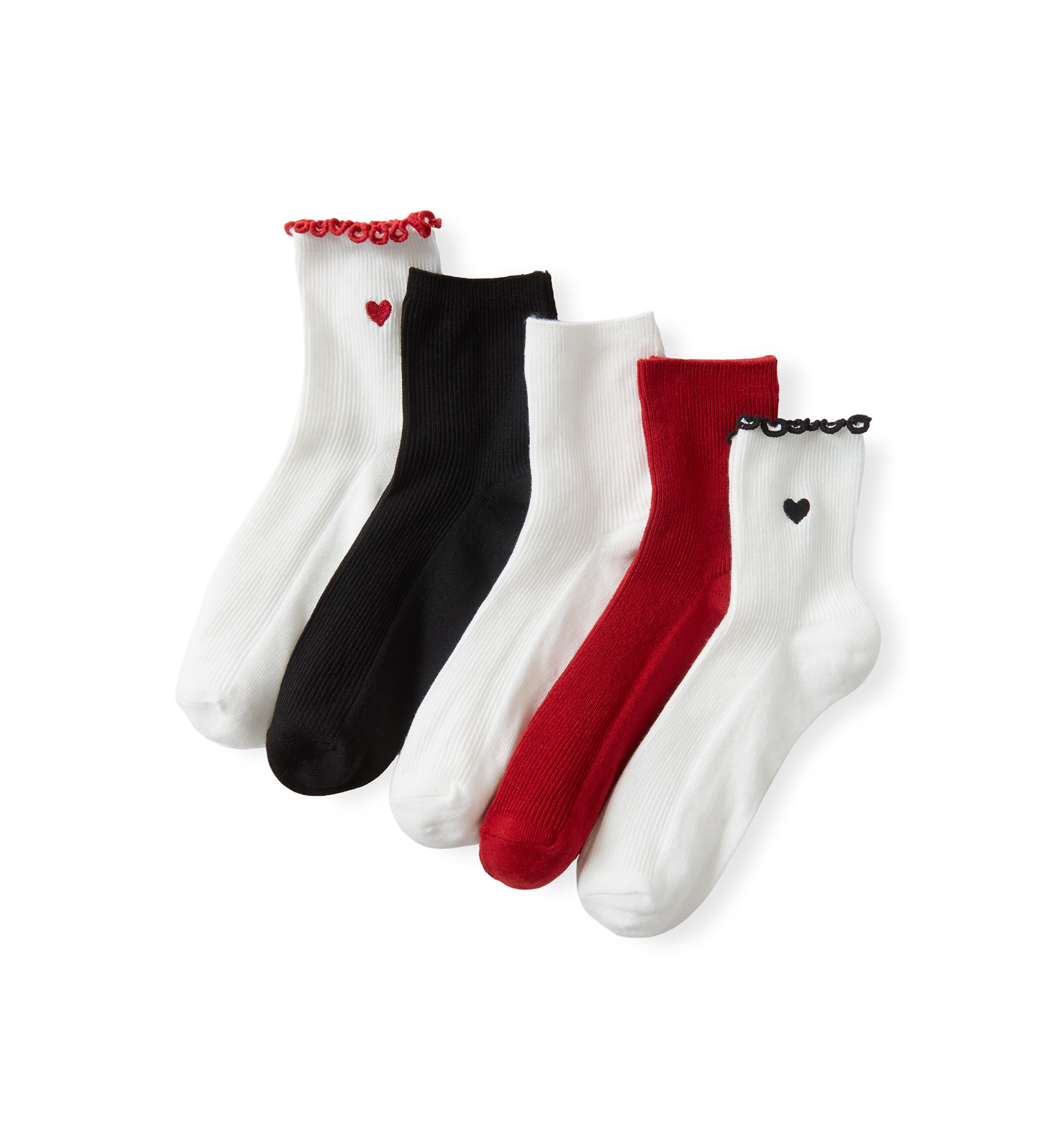 Embroidered Ankle Socks Set