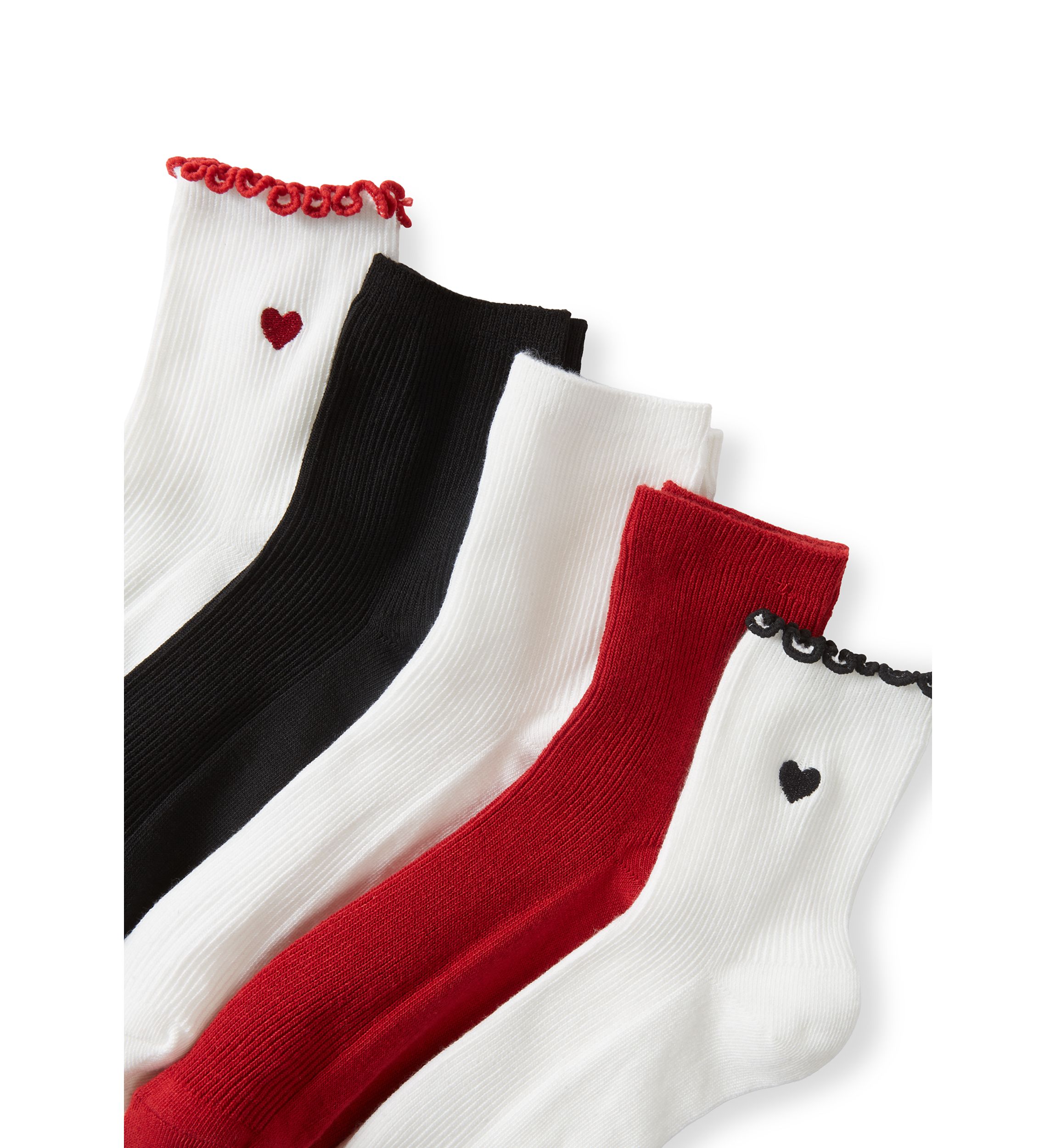 Embroidered Ankle Socks Set