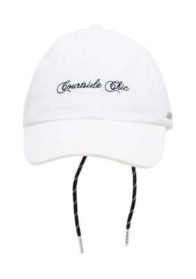 Steve Madden Women's Take Me Out Bow Baseball Cap, Ivory