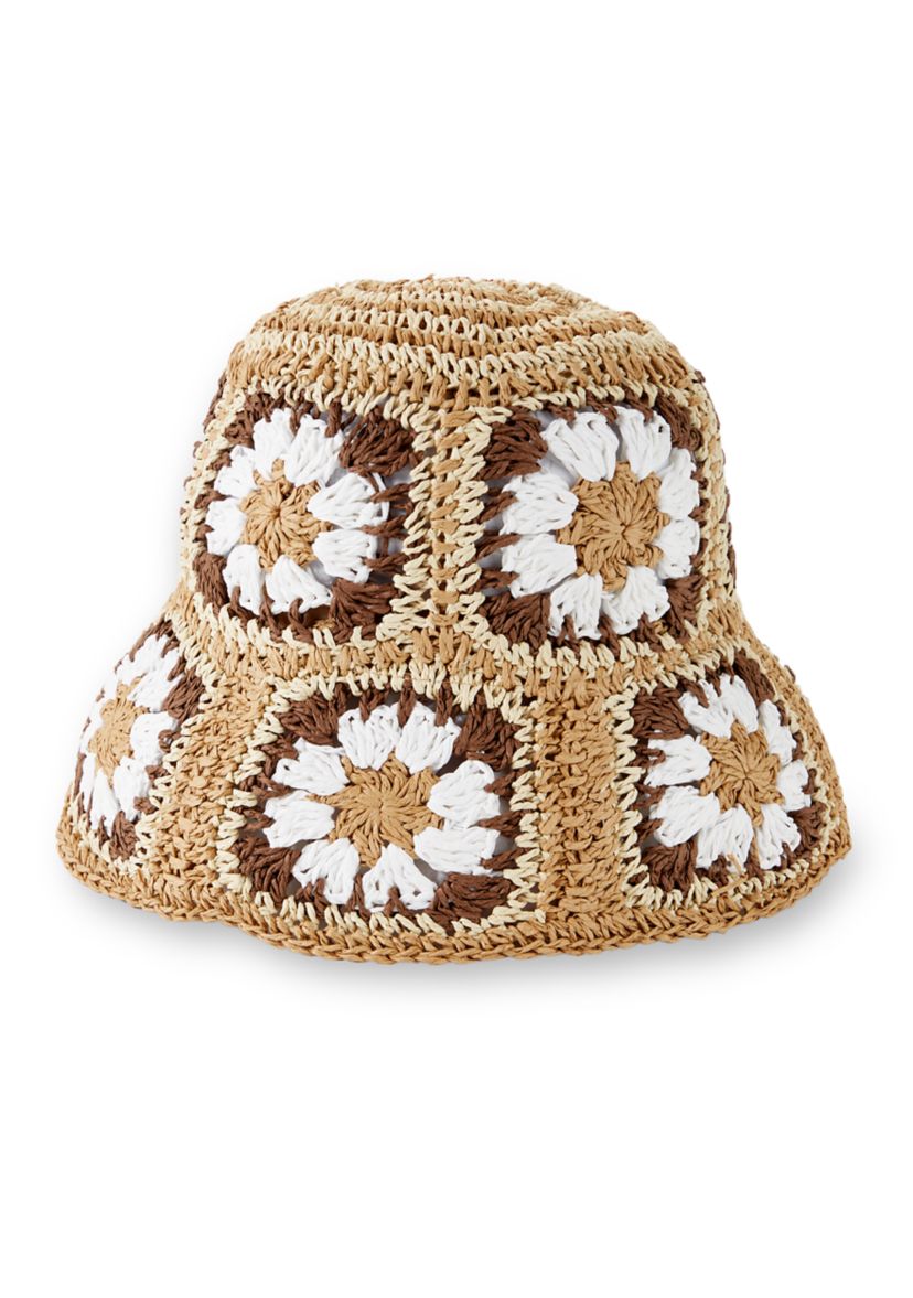 Steve Madden Bright Nomad Straw Bucket Hat | Belk display picture 1