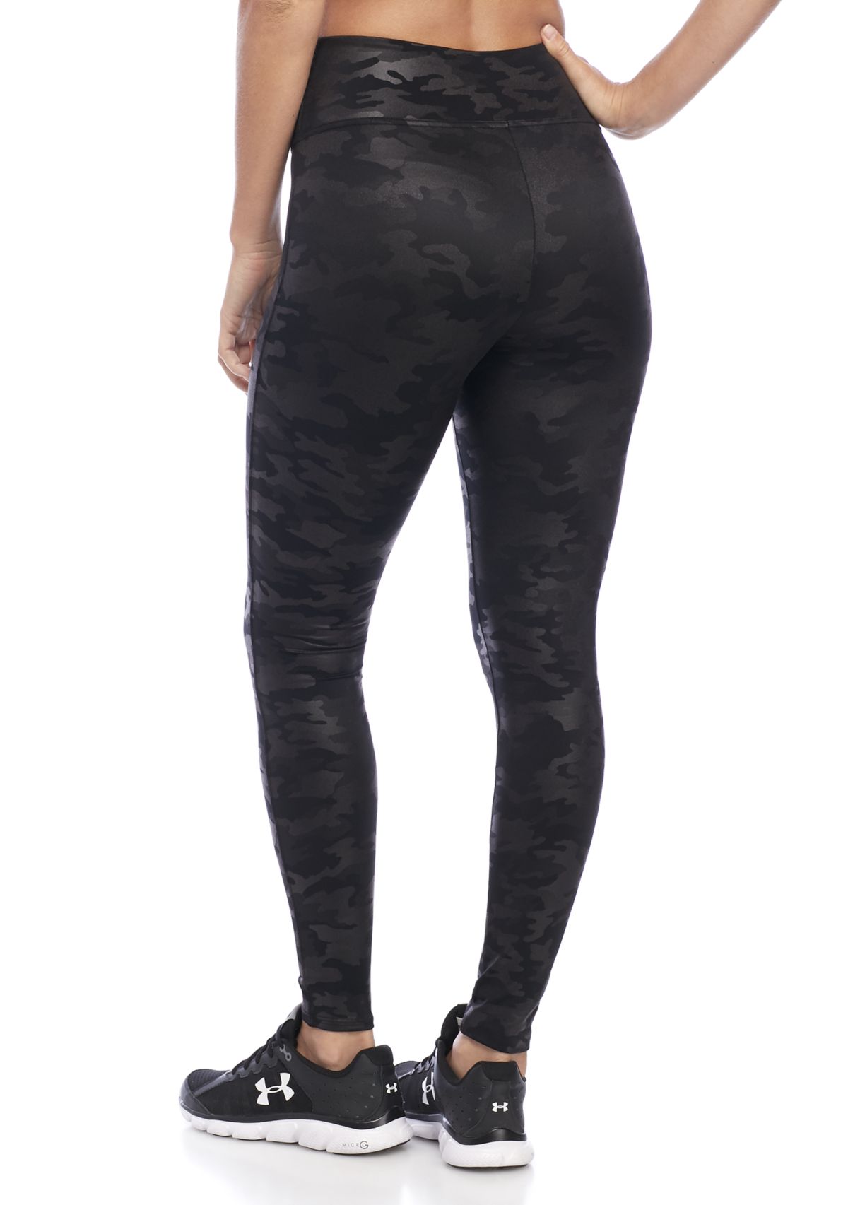 Faux Leather Camo Leggings