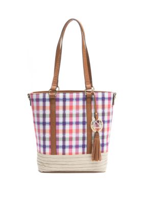 crown ivy flamingo beach bag tote