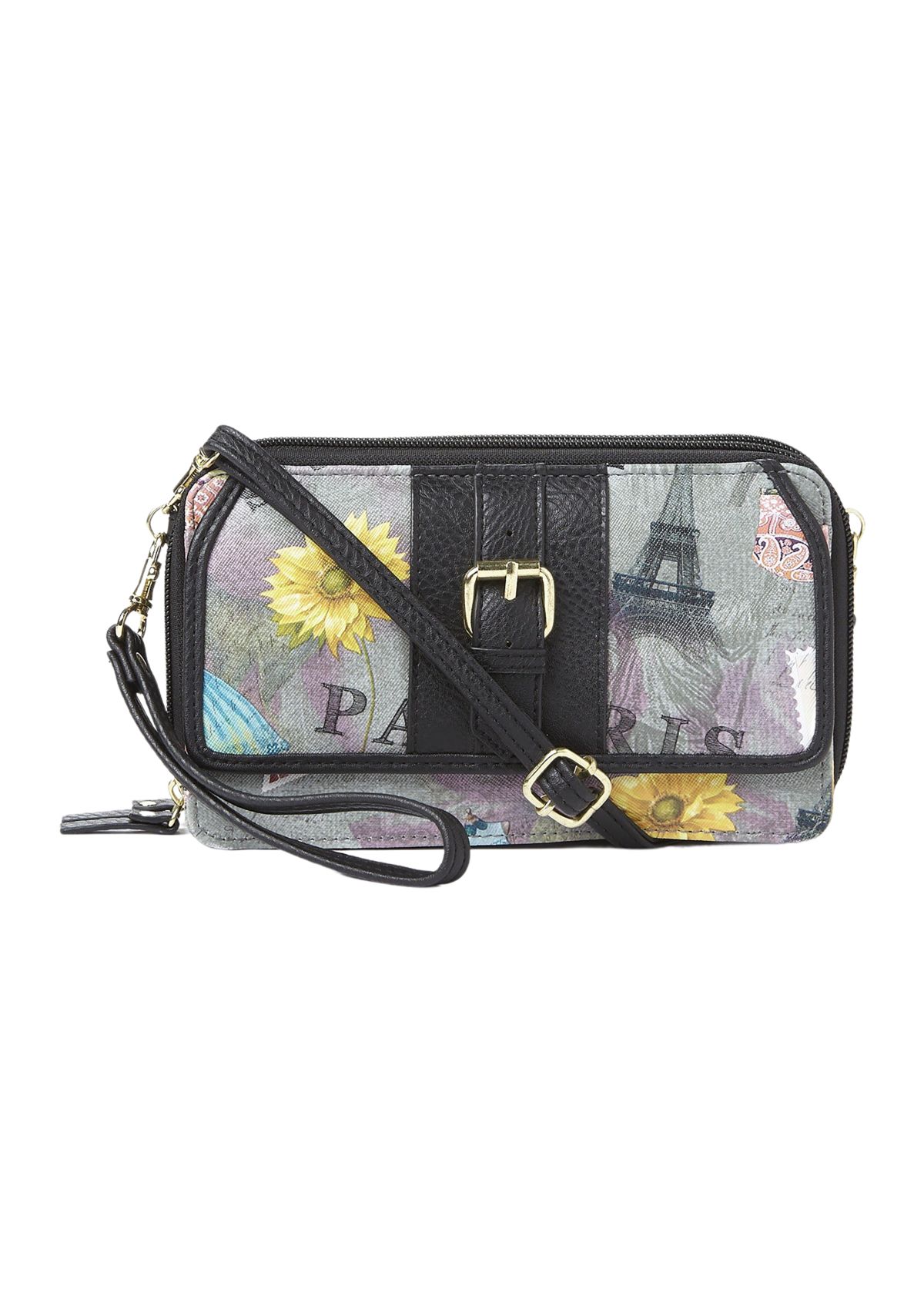 Small Leather Printed Wallet Crossbody 