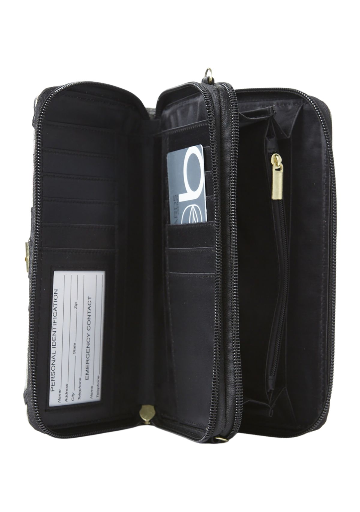 Small Leather Printed Wallet Crossbody 