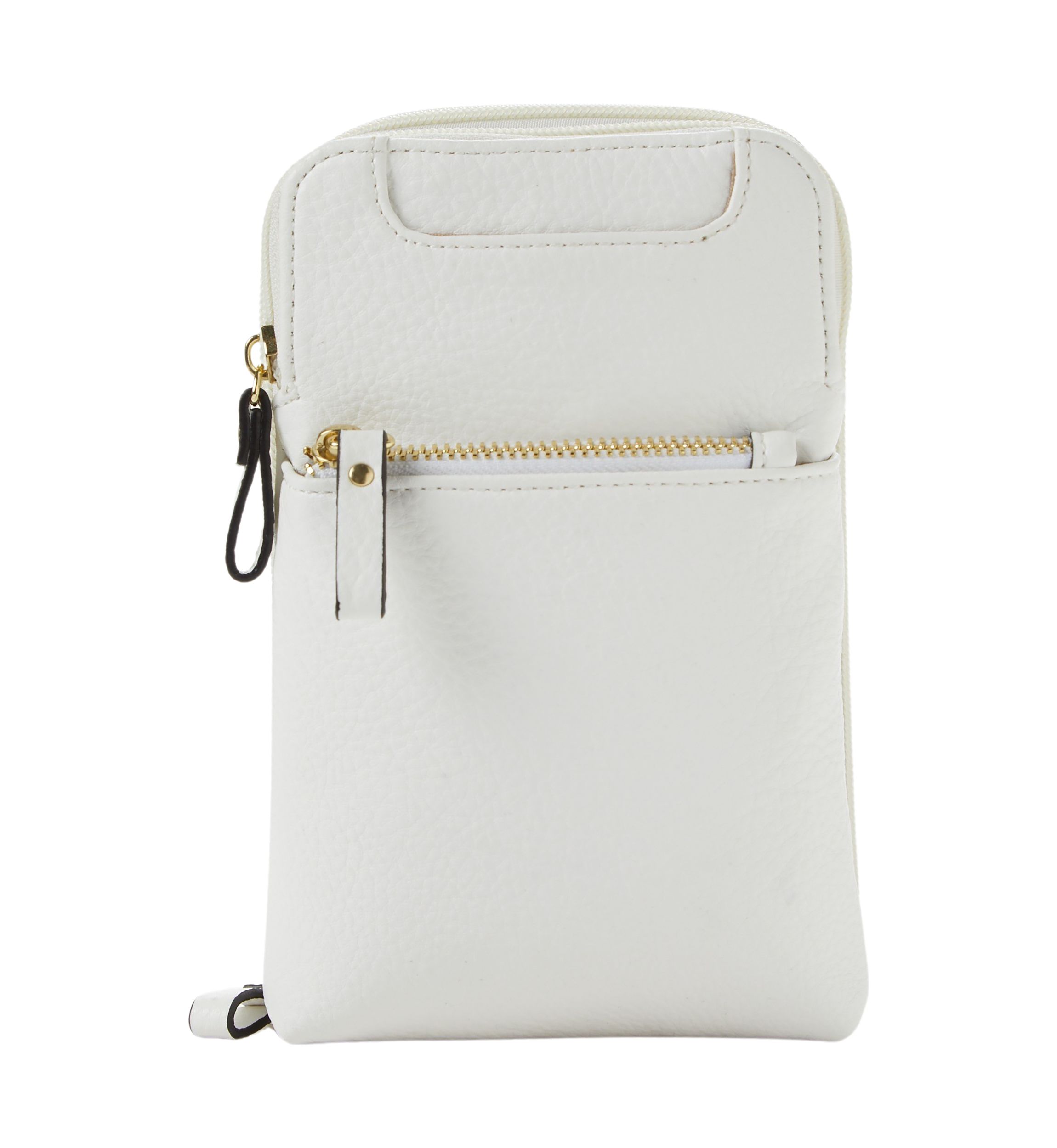 Double Zip Organizer with Front Pocket Crossbody Bag