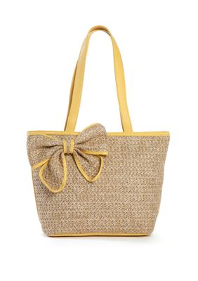 Kim Rogers® Straw Tote with Bow | belk