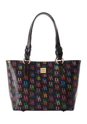 Dooney & Bourke Camden Woven Small Convertible Chestnut Tote for sale  online