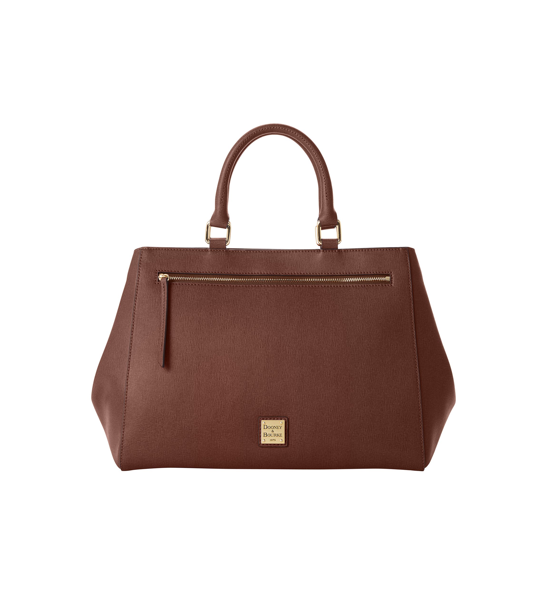 Saffiano Zip Satchel