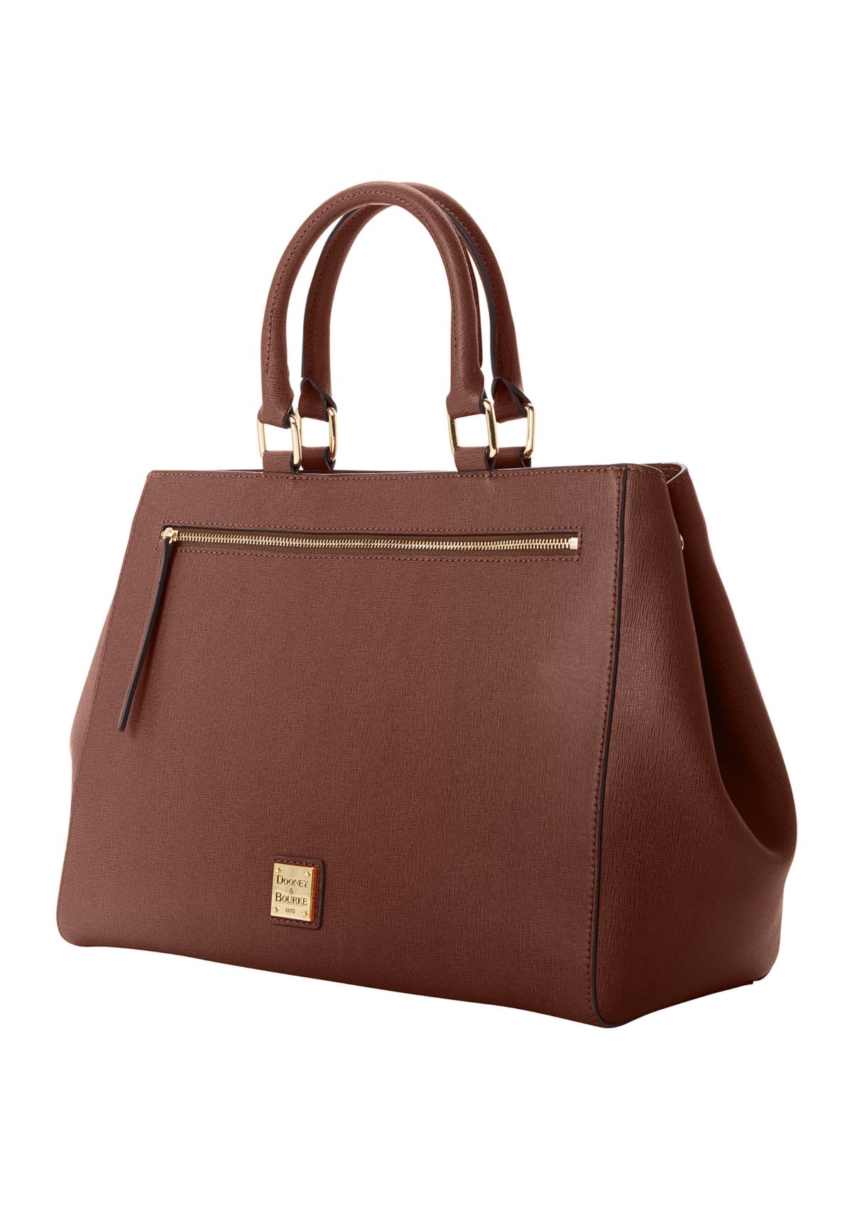 Saffiano Zip Satchel