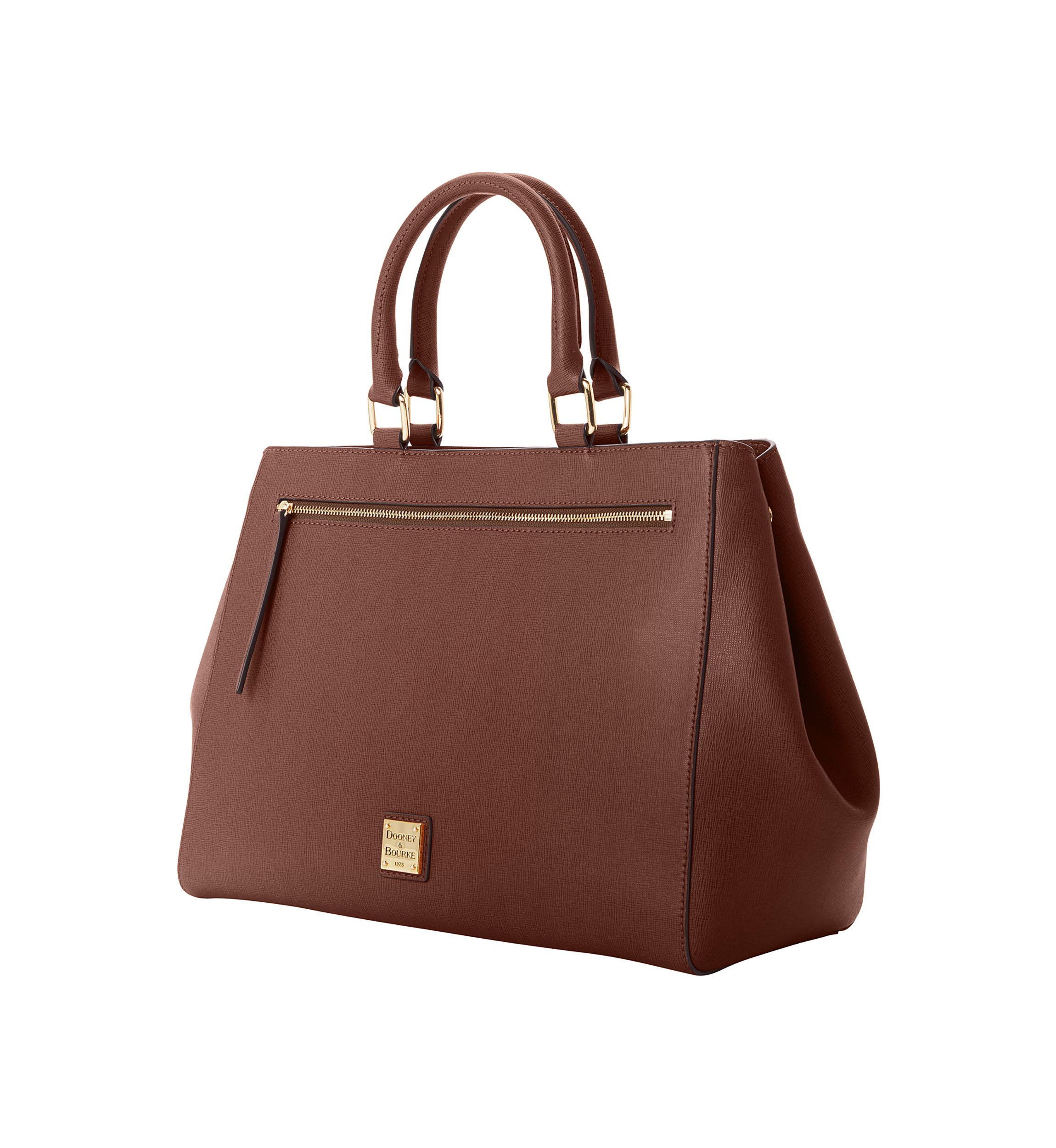 Saffiano Zip Satchel