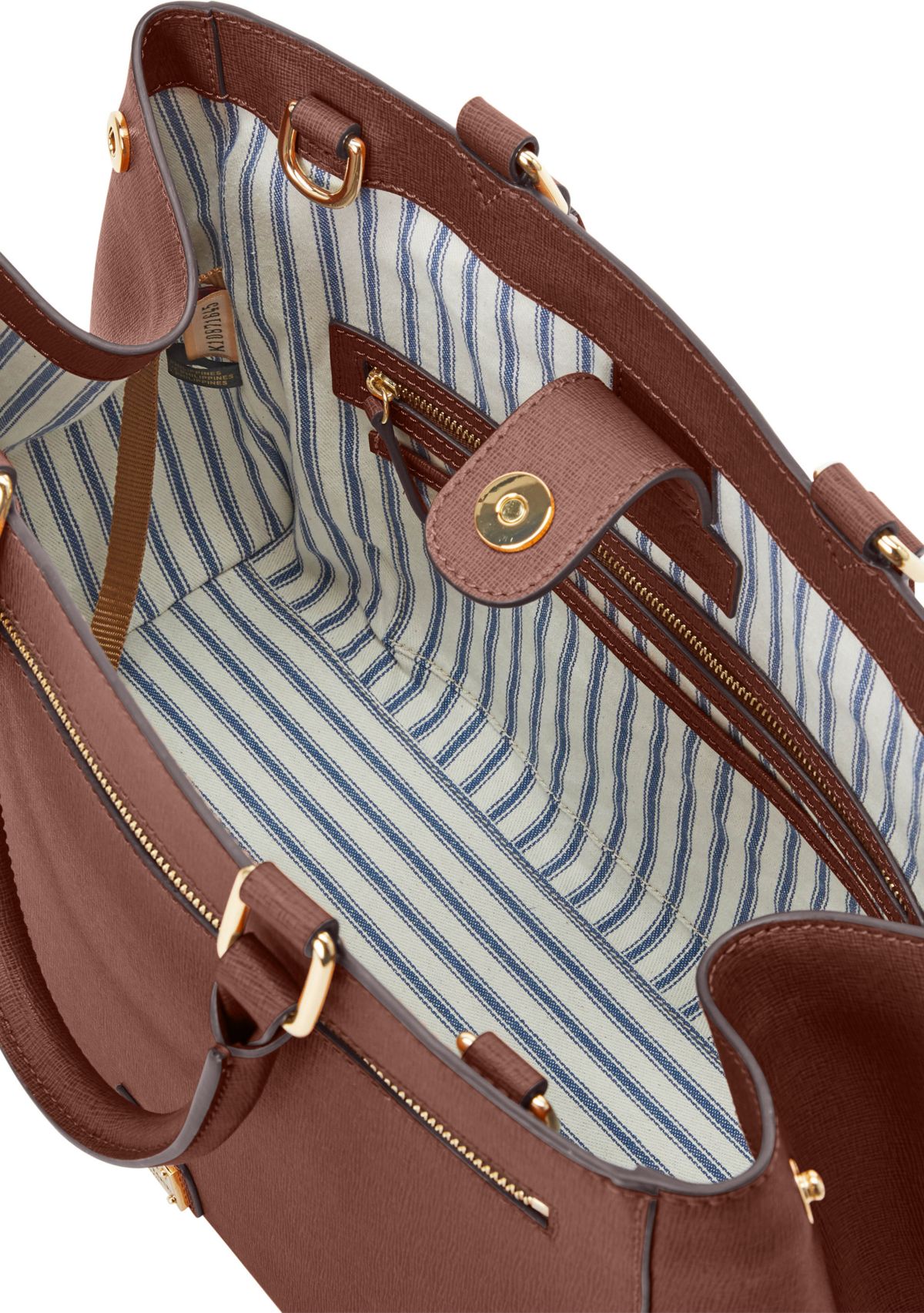 Saffiano Zip Satchel