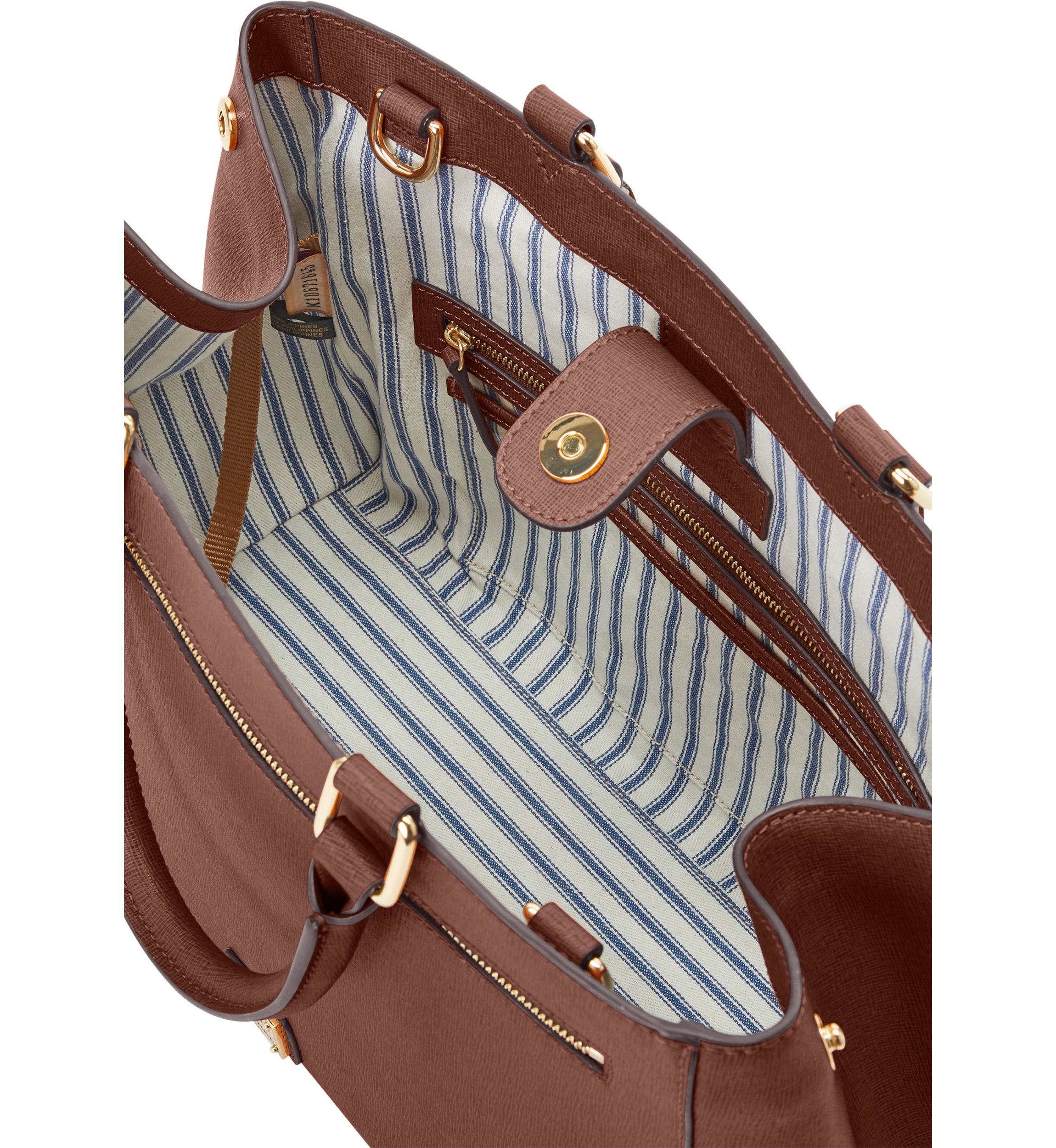 Saffiano Zip Satchel