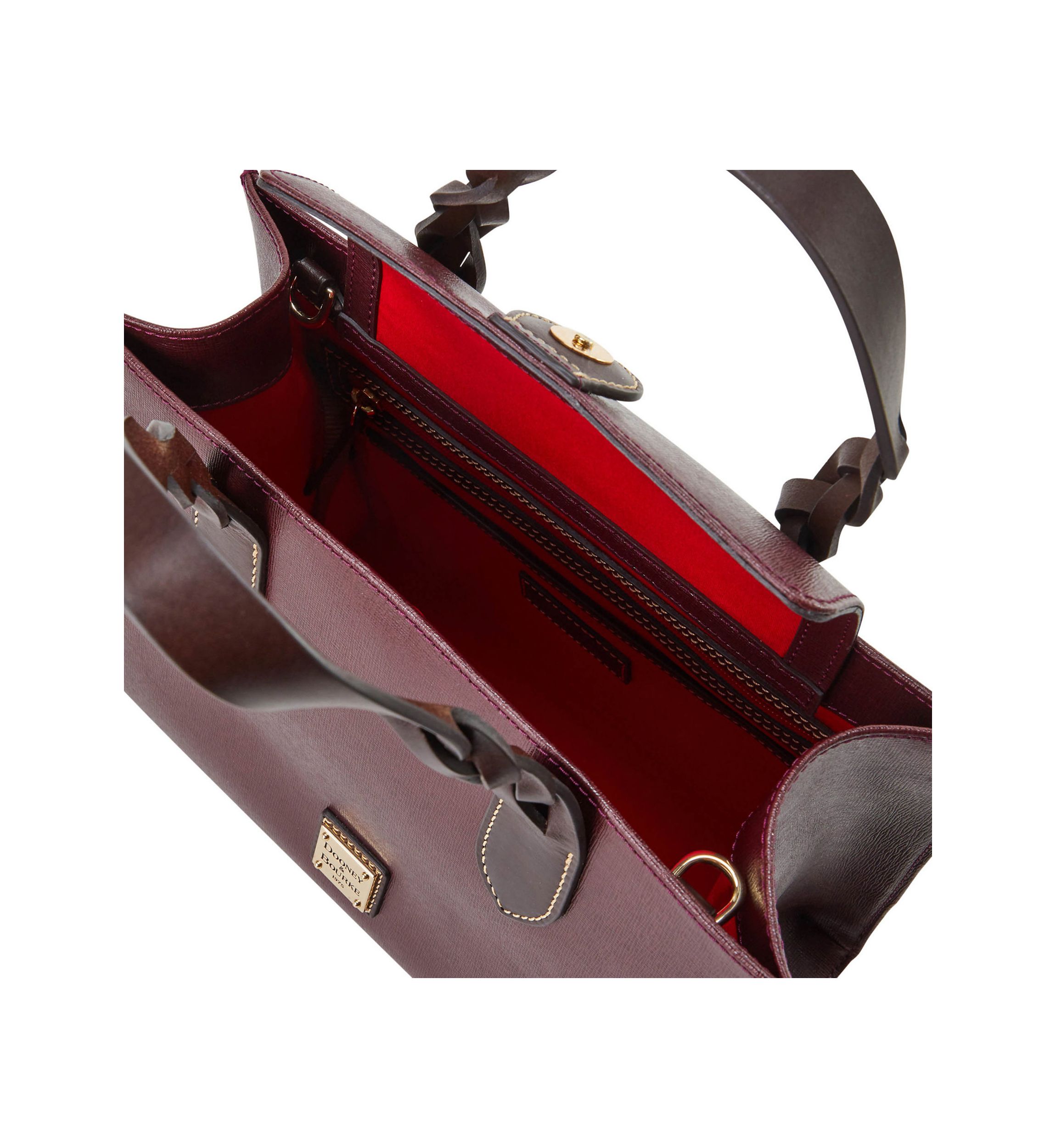 Saffiano Trim Satchel 