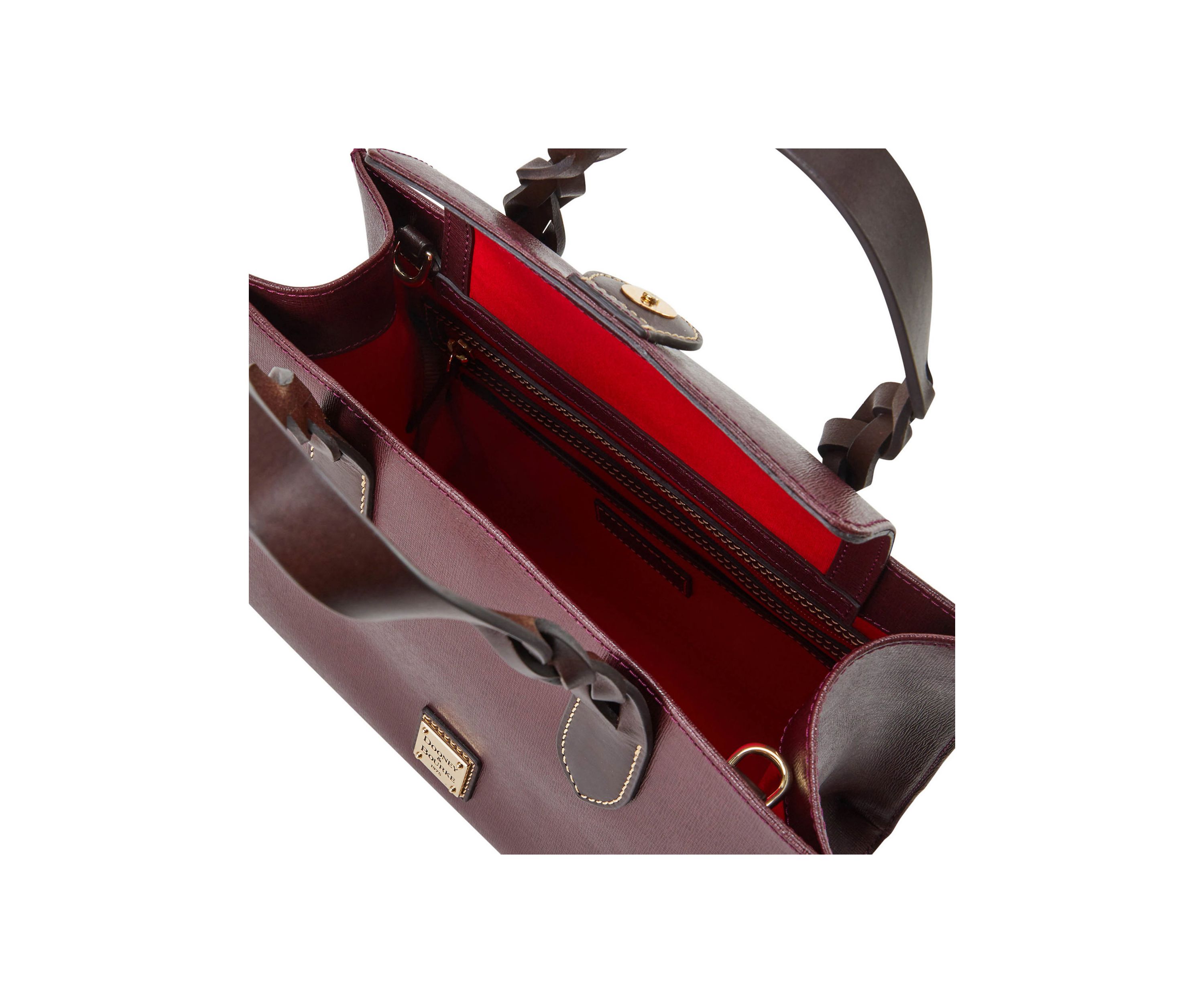 Saffiano Trim Satchel 