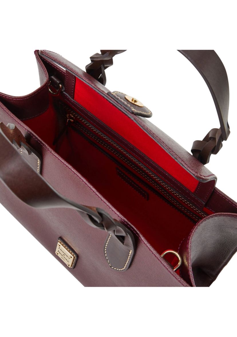 Saffiano Trim Satchel 
