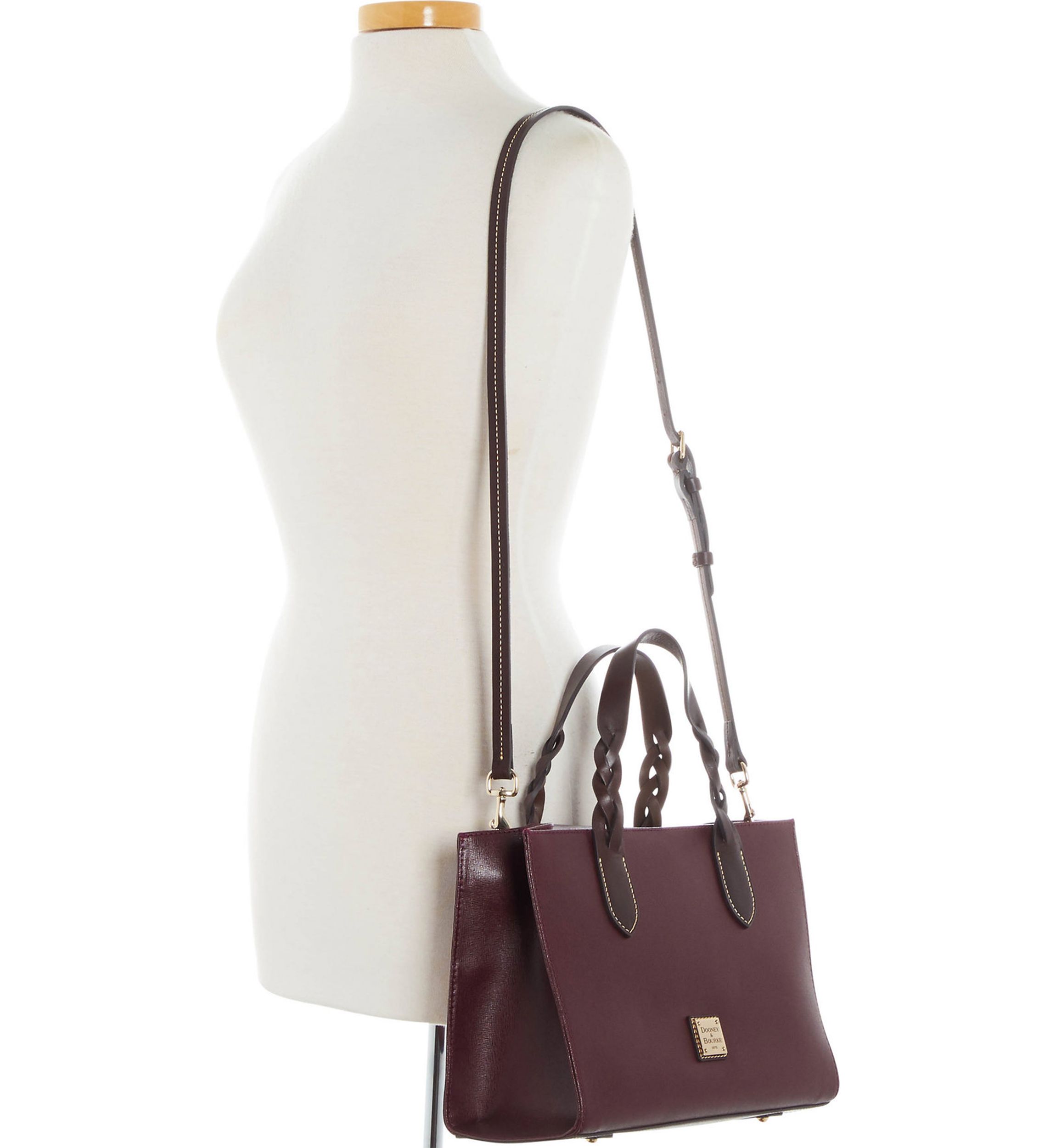 Saffiano Trim Satchel 