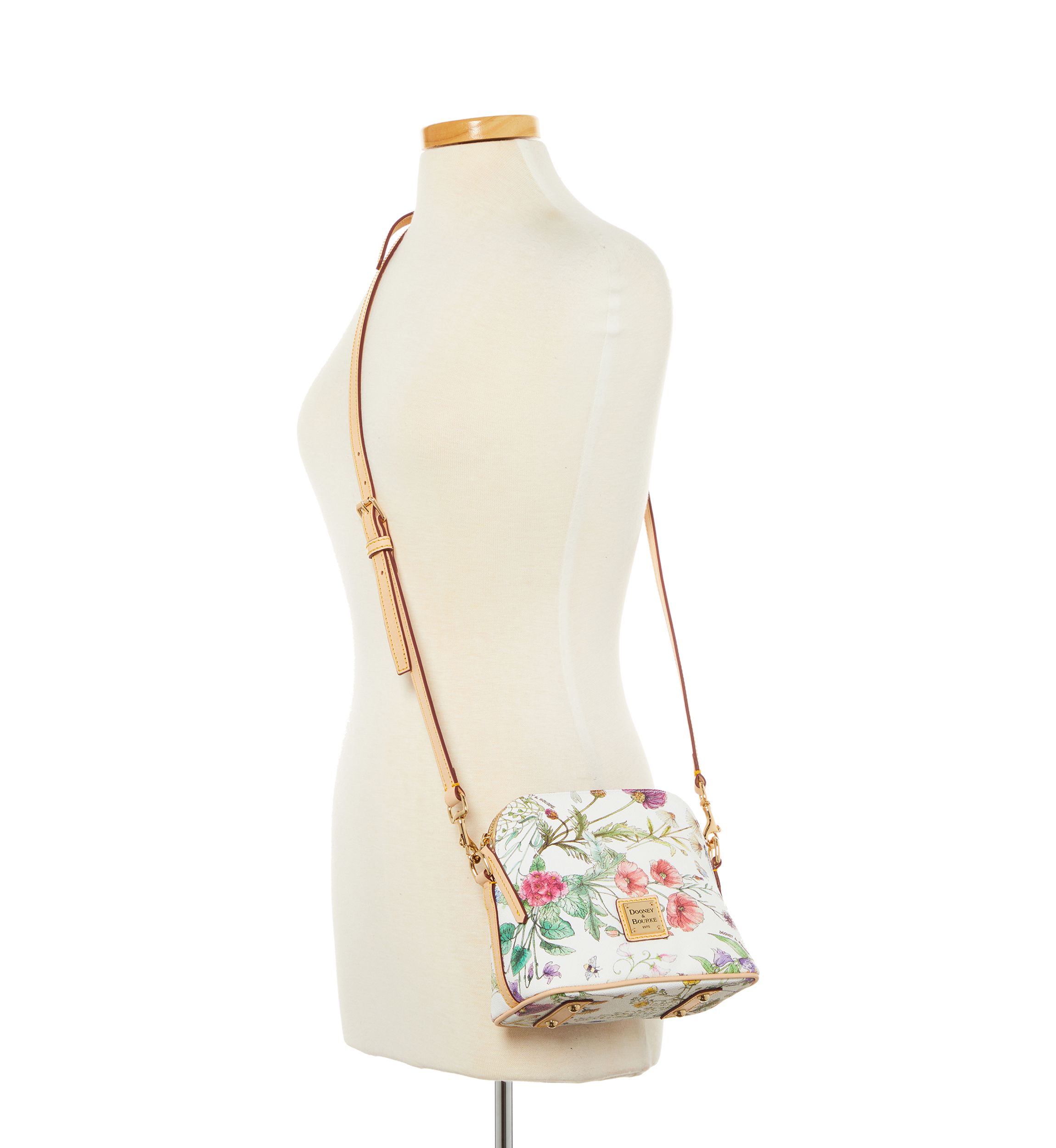Botanical Domed Zip Crossbody
