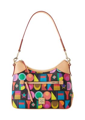 Dooney & Bourke Art Deco Hobo Bag, Black -  0196546261927