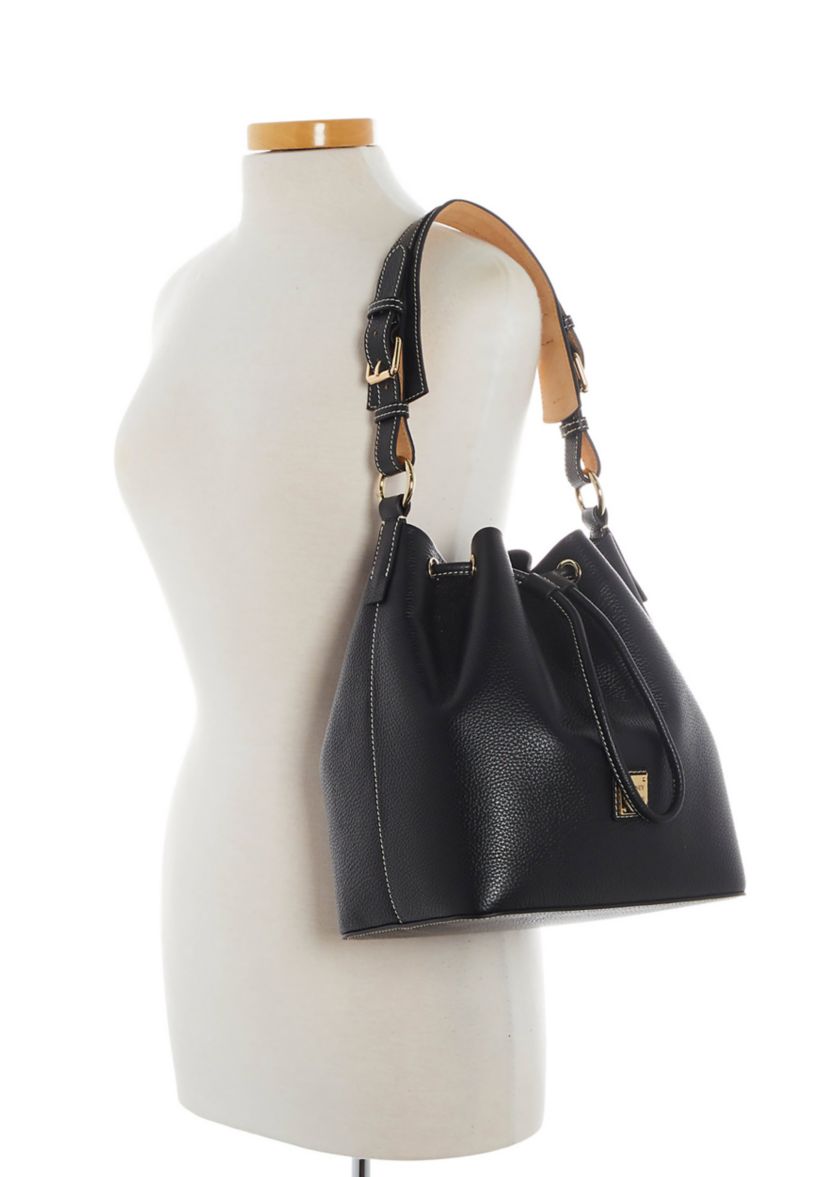 Lucca Leather Drawstring Shoulder Bag