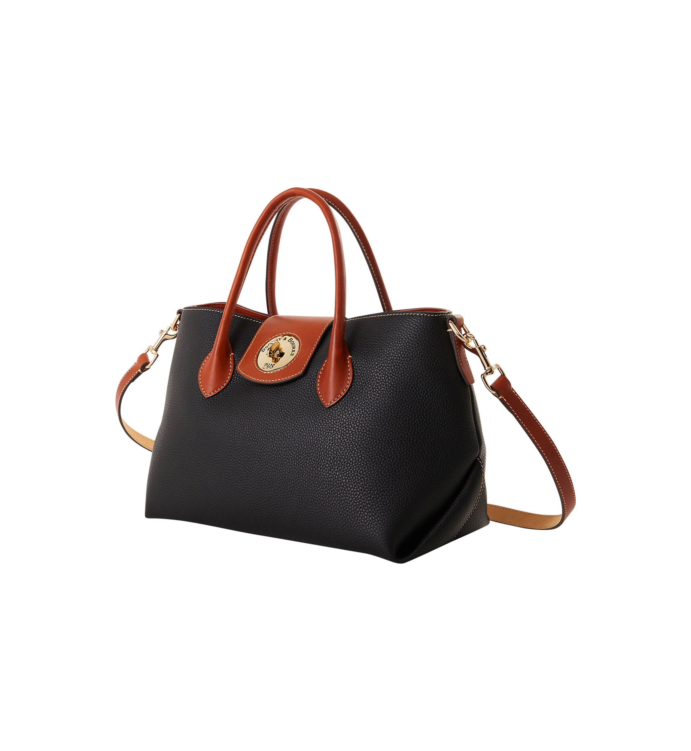 Turnlock Handle Tote Bag 
