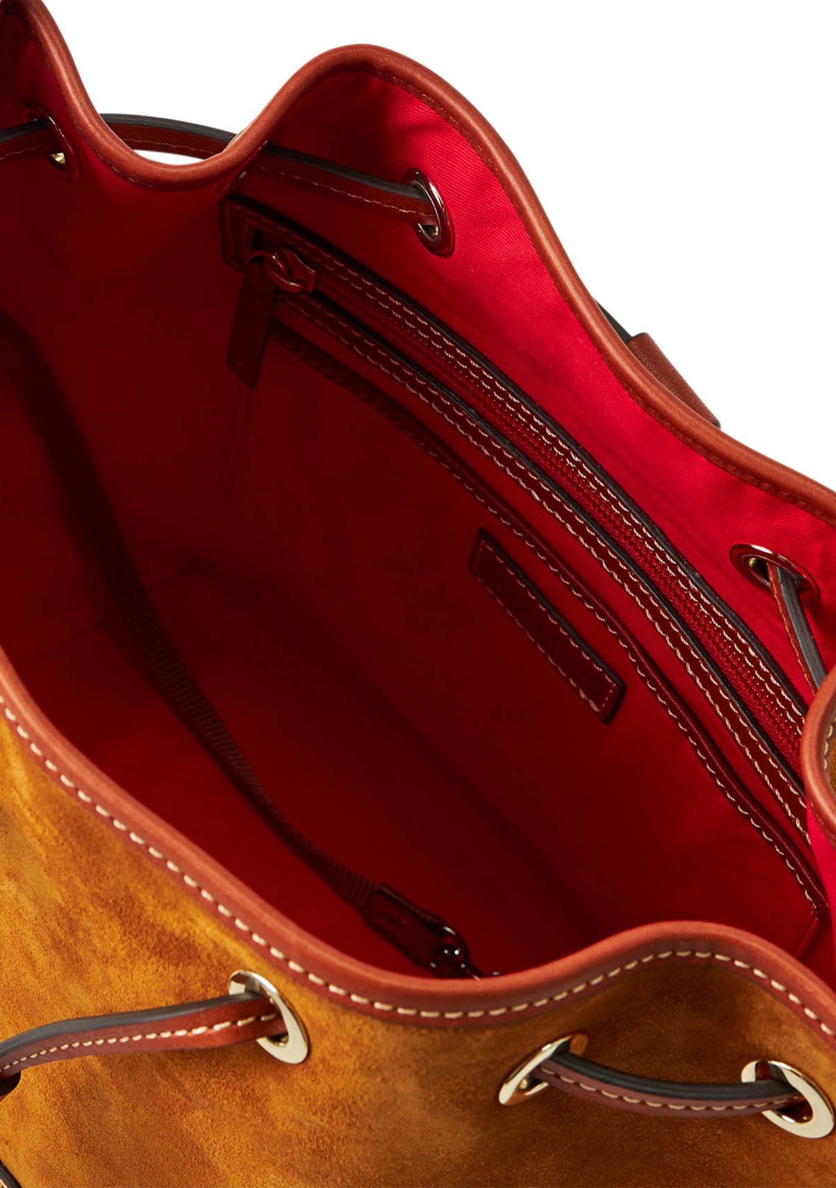 Suede Drawstring Bucket Bag 