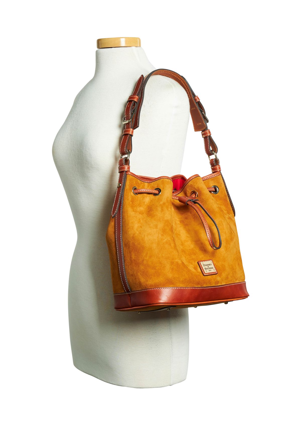 Suede Drawstring Bucket Bag 