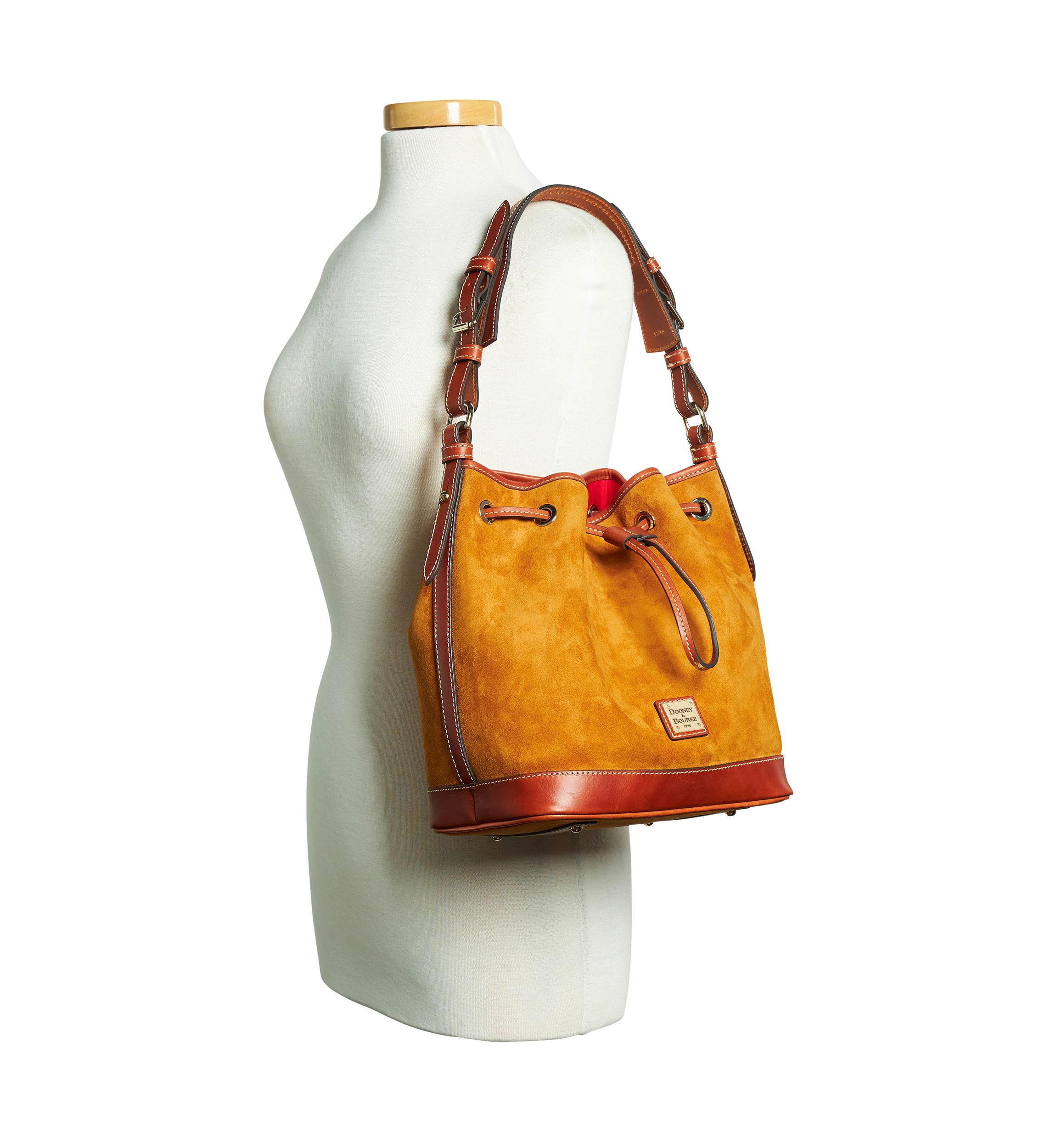 Suede Drawstring Bucket Bag 