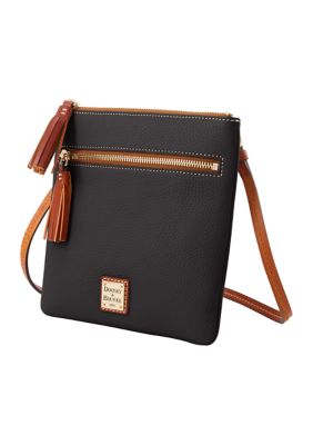 Dooney & Bourke Handbag, Pebble Grain Triple Zip Crossbody - Black: Handbags