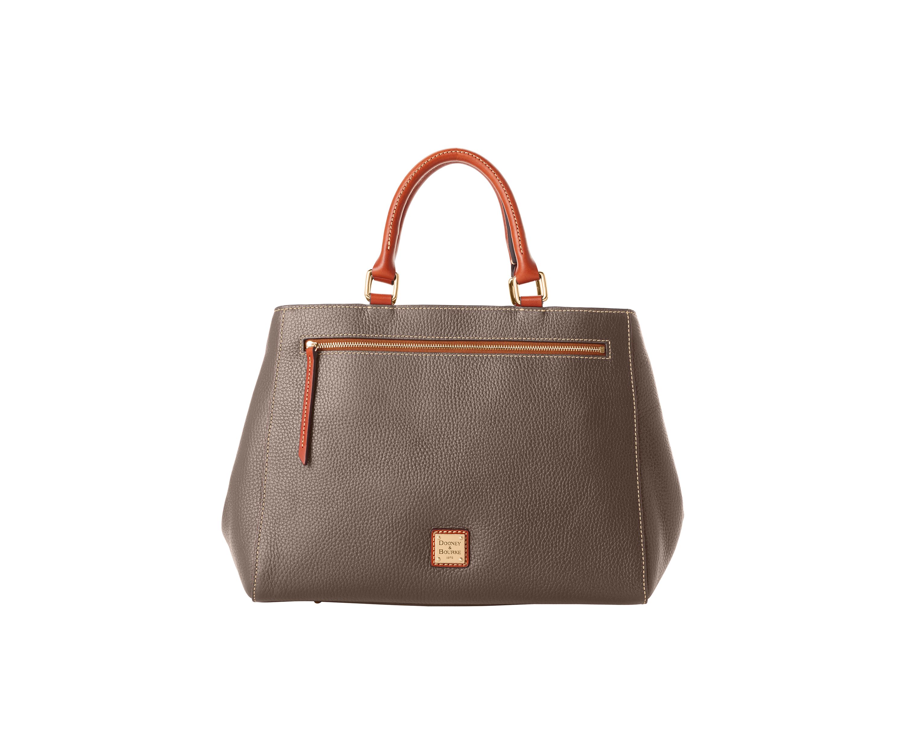 Pebble Leather Zip Satchel 
