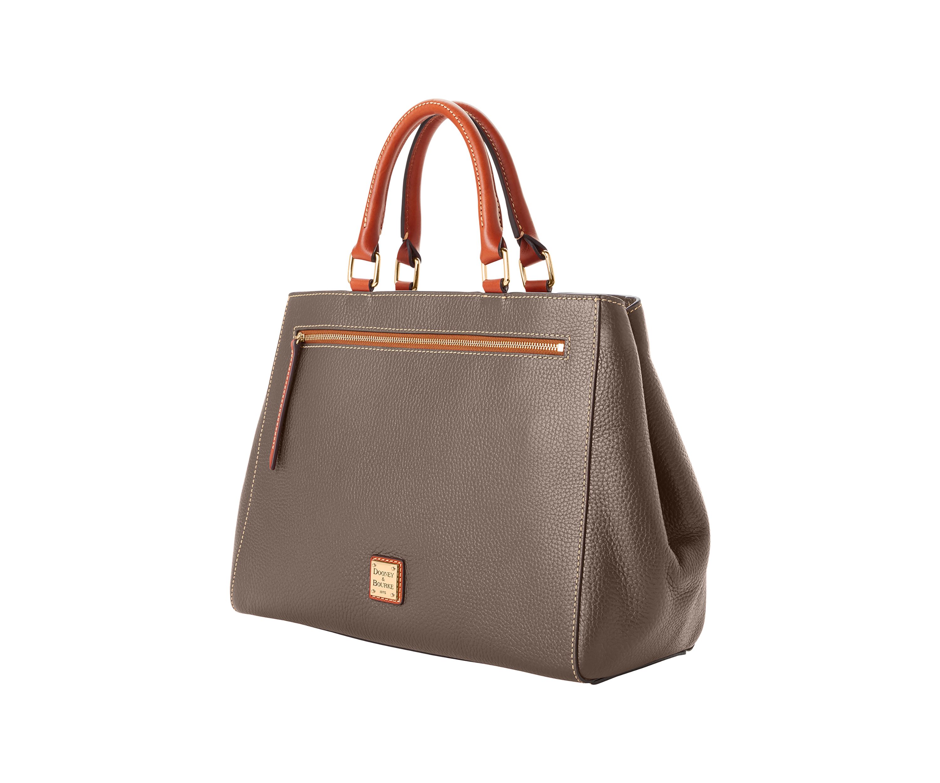 Pebble Leather Zip Satchel 