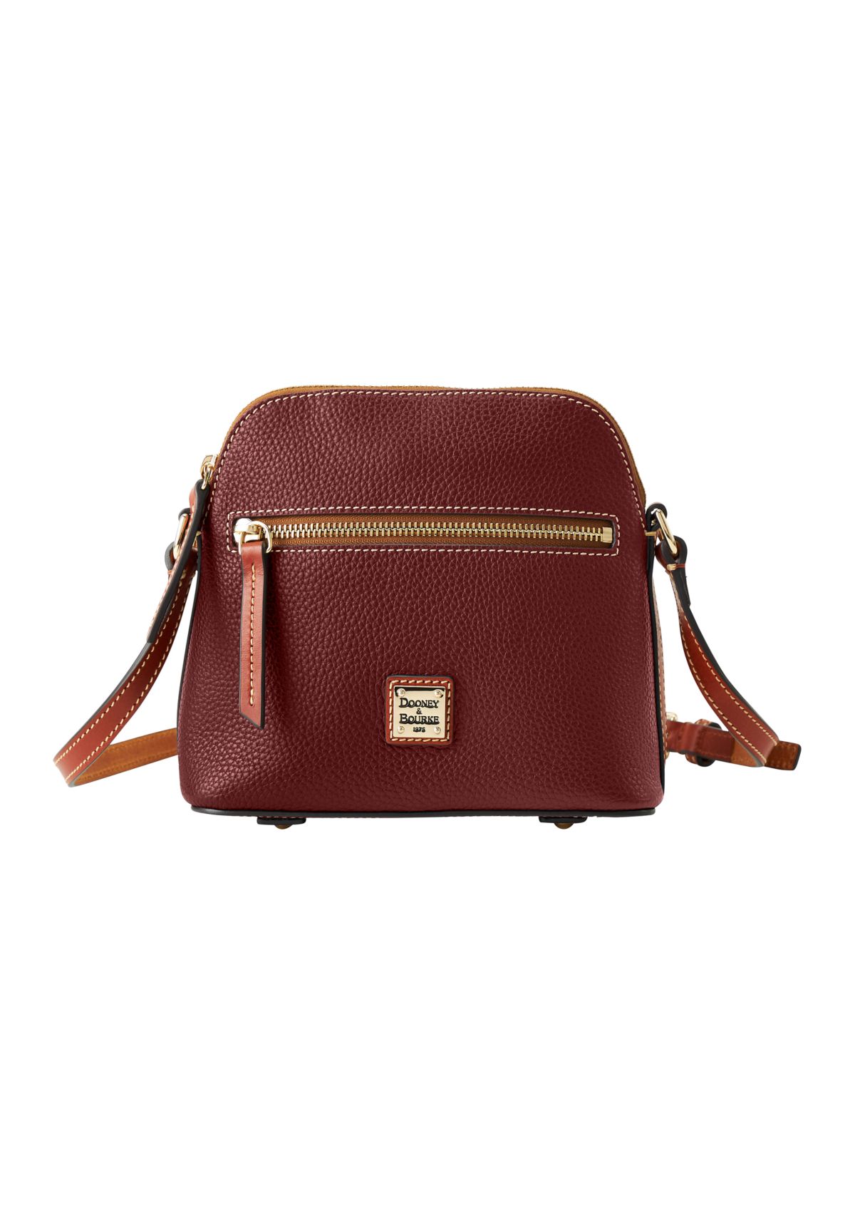 Pebble Grain Domed Crossbody