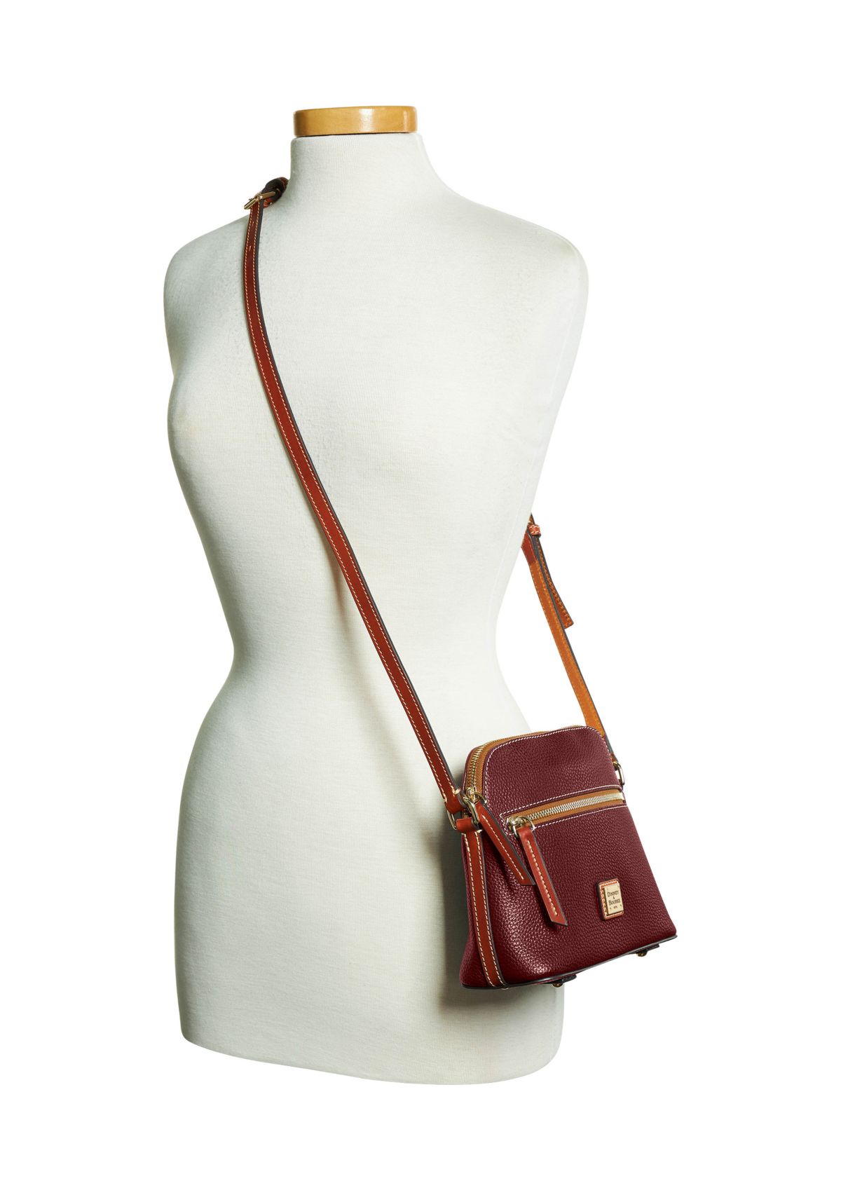 Pebble Grain Domed Crossbody