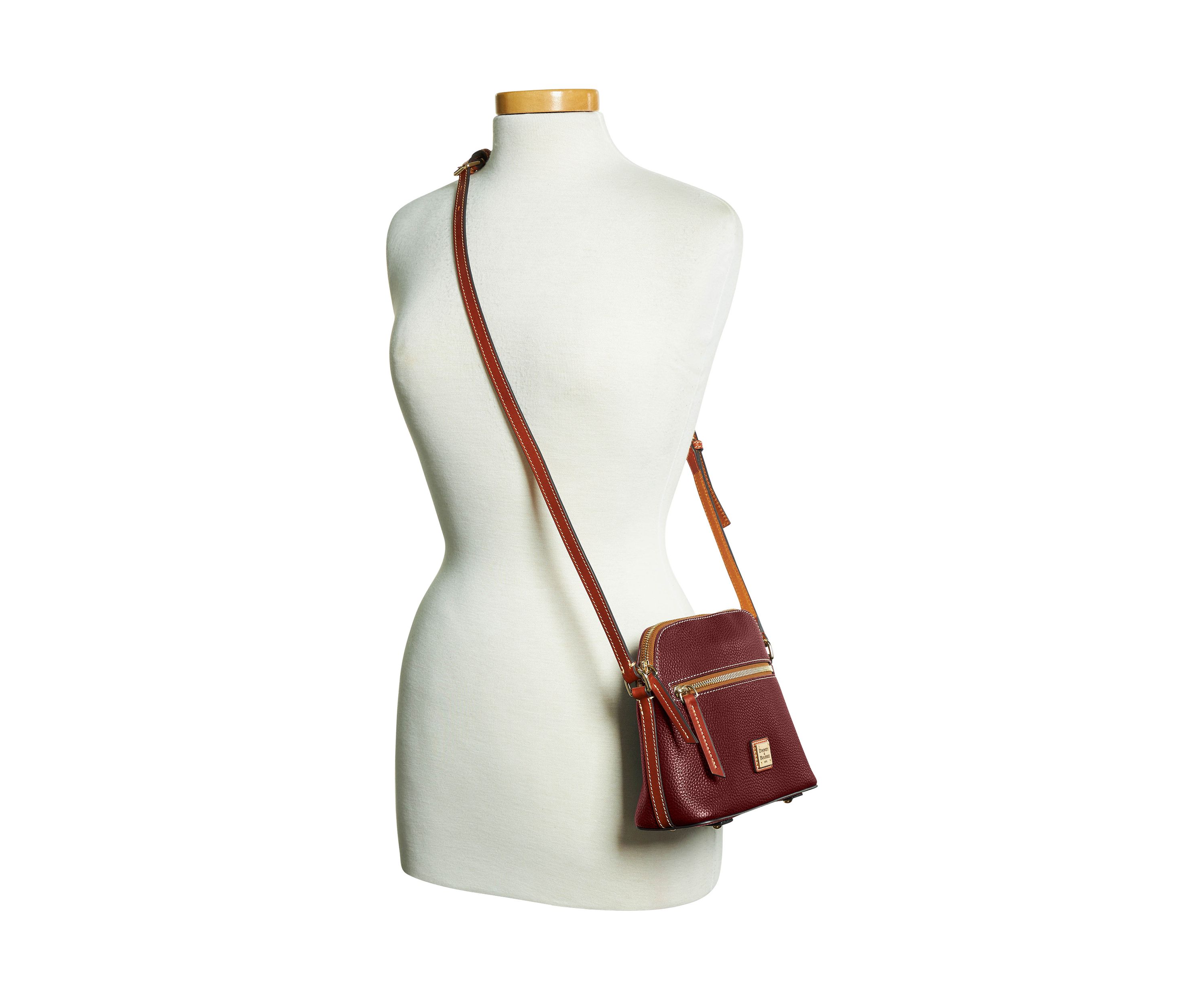 Pebble Grain Domed Crossbody