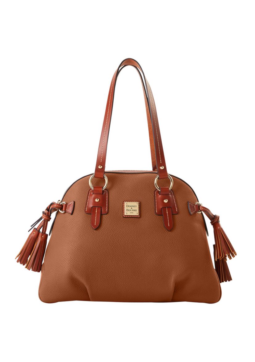 Pebble Grain Domed Satchel