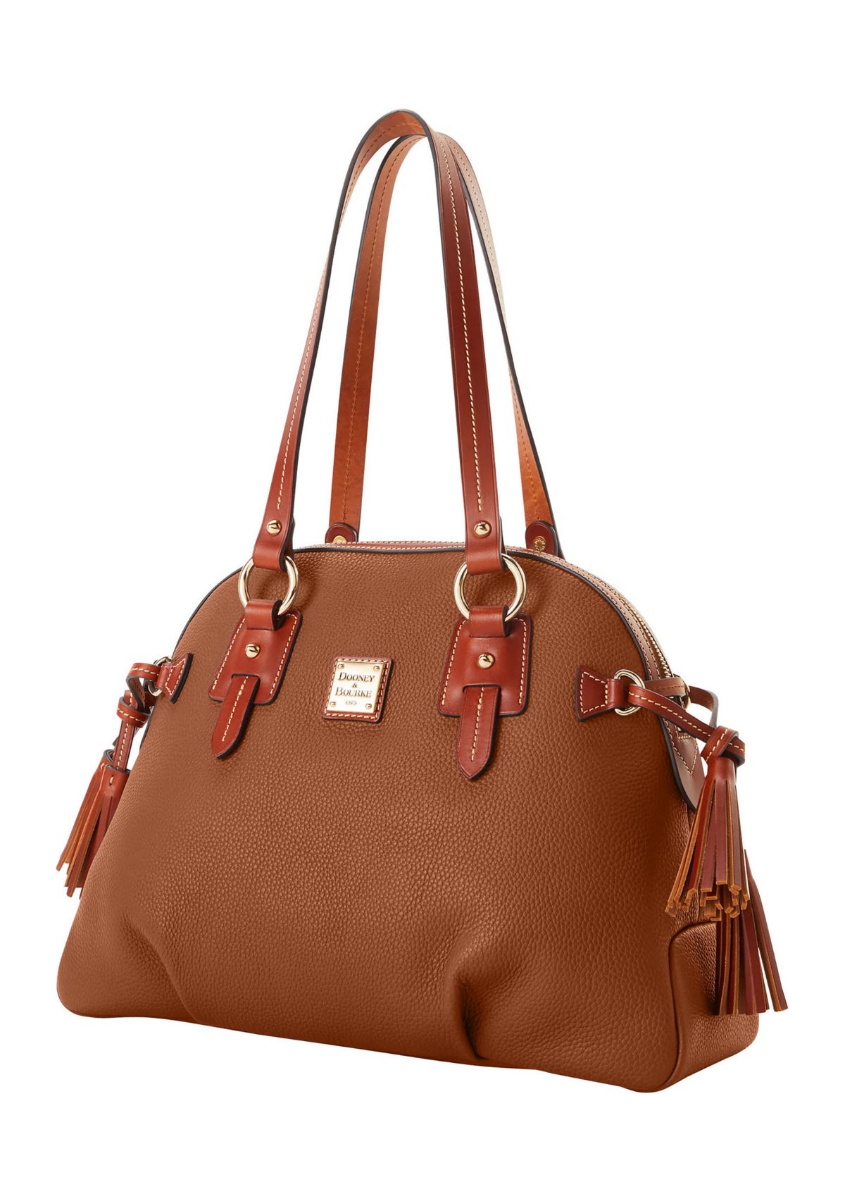 Pebble Grain Domed Satchel