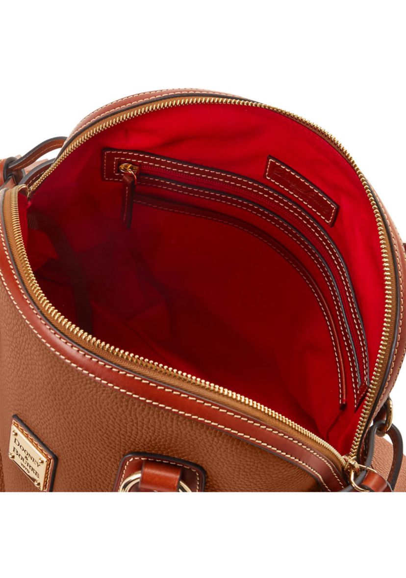 Pebble Grain Domed Satchel