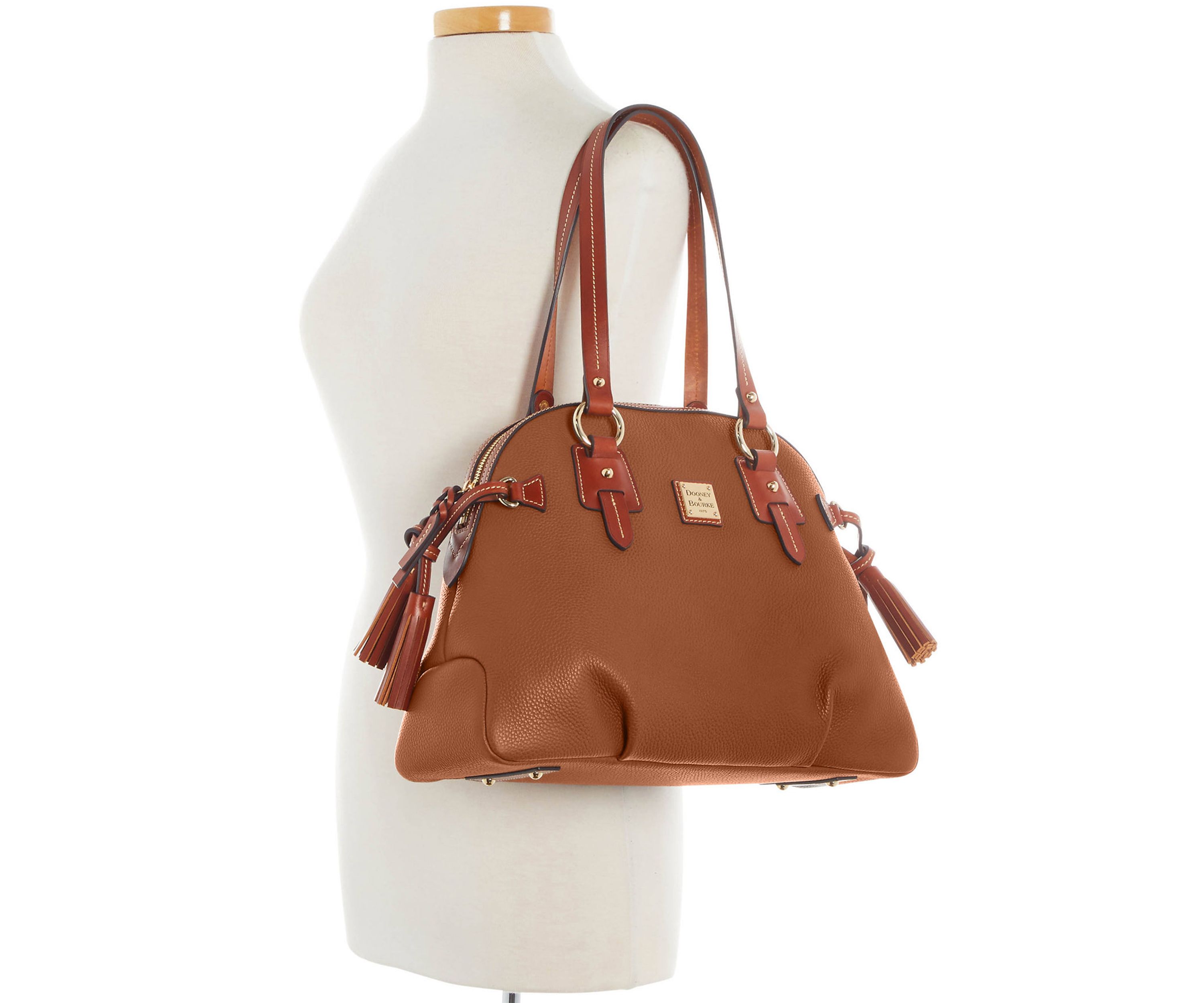 Pebble Grain Domed Satchel